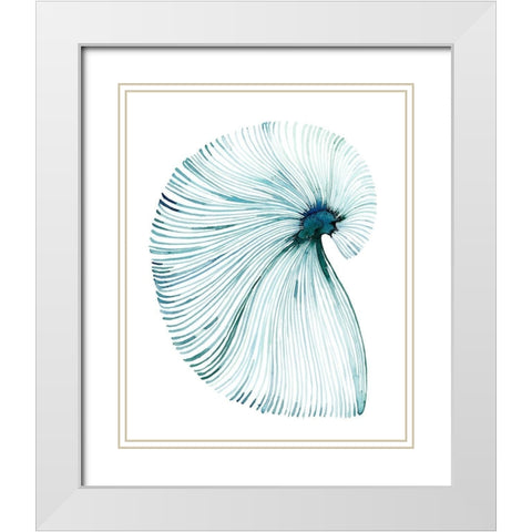 Eye of the Ocean II White Modern Wood Framed Art Print with Double Matting by Popp, Grace