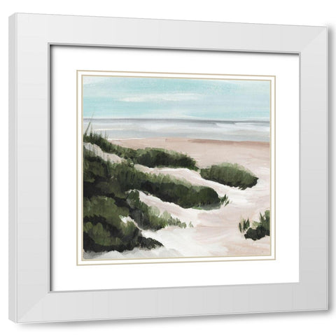 Beach Path I White Modern Wood Framed Art Print with Double Matting by Warren, Annie