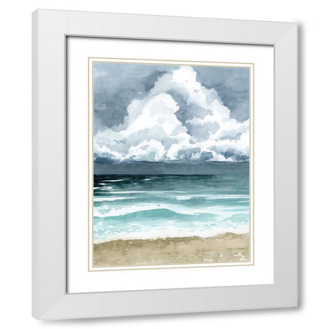 South Beach Storm I White Modern Wood Framed Art Print with Double Matting by Popp, Grace