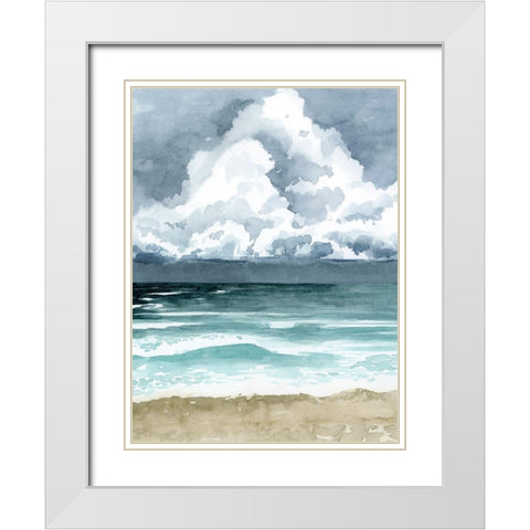 South Beach Storm I White Modern Wood Framed Art Print with Double Matting by Popp, Grace