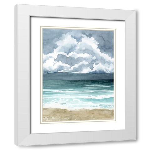 South Beach Storm II White Modern Wood Framed Art Print with Double Matting by Popp, Grace