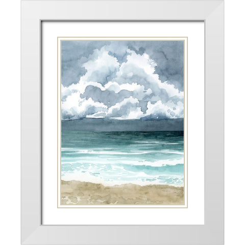 South Beach Storm II White Modern Wood Framed Art Print with Double Matting by Popp, Grace