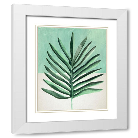 Verging Palm I White Modern Wood Framed Art Print with Double Matting by Warren, Annie