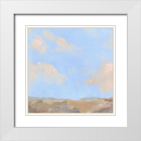 Sandy Overlook I White Modern Wood Framed Art Print with Double Matting by Green, Jacob