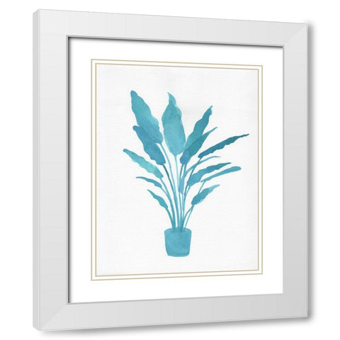 Watercolor House Plant I White Modern Wood Framed Art Print with Double Matting by Green, Jacob