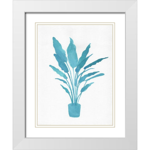 Watercolor House Plant I White Modern Wood Framed Art Print with Double Matting by Green, Jacob