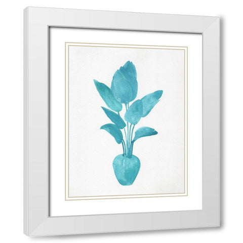 Watercolor House Plant II White Modern Wood Framed Art Print with Double Matting by Green, Jacob