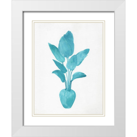 Watercolor House Plant II White Modern Wood Framed Art Print with Double Matting by Green, Jacob