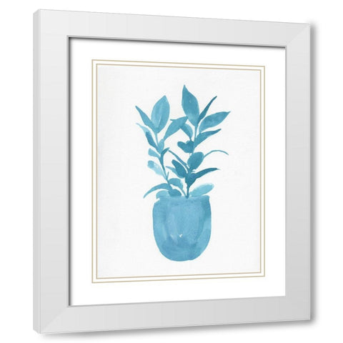 Watercolor House Plant III White Modern Wood Framed Art Print with Double Matting by Green, Jacob
