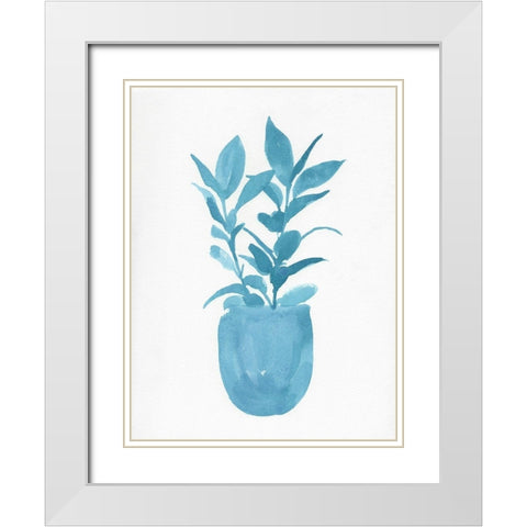 Watercolor House Plant III White Modern Wood Framed Art Print with Double Matting by Green, Jacob