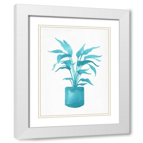 Watercolor House Plant IV White Modern Wood Framed Art Print with Double Matting by Green, Jacob
