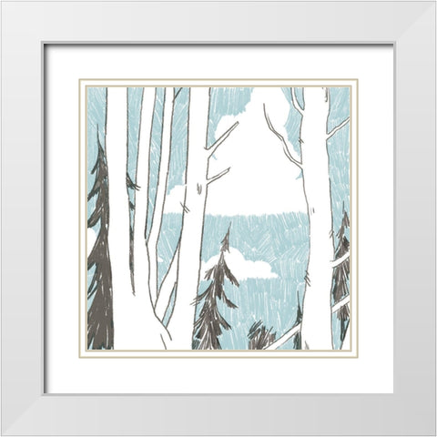 Westwood IV White Modern Wood Framed Art Print with Double Matting by Green, Jacob