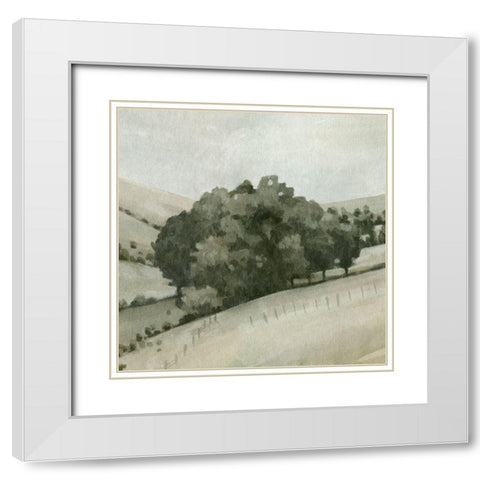 Rolling Grove I White Modern Wood Framed Art Print with Double Matting by Caroline, Emma