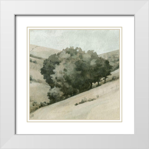 Rolling Grove II White Modern Wood Framed Art Print with Double Matting by Caroline, Emma