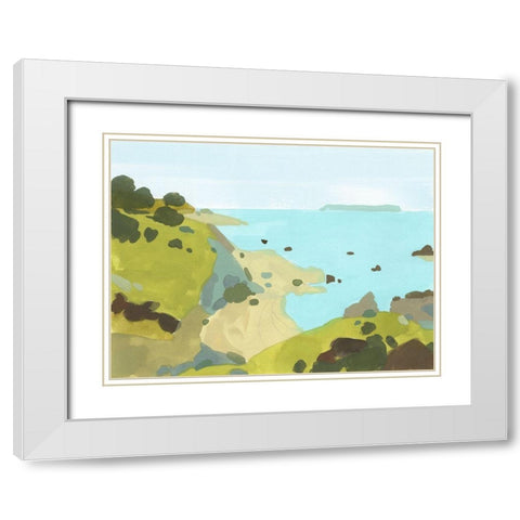 Coastal Inlet I White Modern Wood Framed Art Print with Double Matting by Green, Jacob