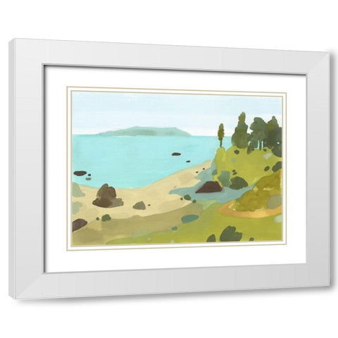 Coastal Inlet II White Modern Wood Framed Art Print with Double Matting by Green, Jacob