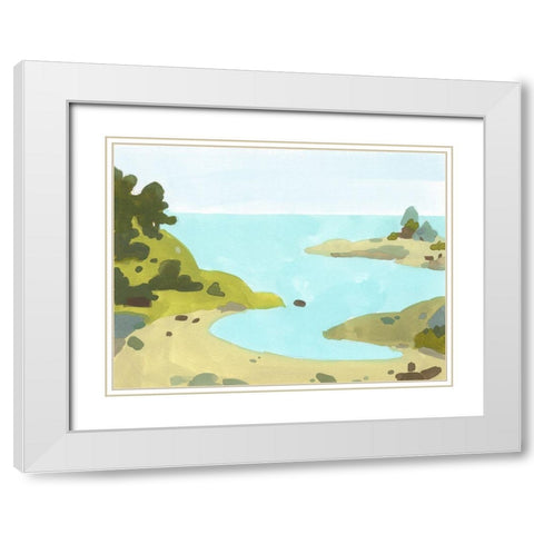 Coastal Inlet IV White Modern Wood Framed Art Print with Double Matting by Green, Jacob