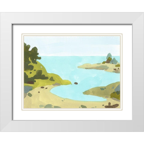 Coastal Inlet IV White Modern Wood Framed Art Print with Double Matting by Green, Jacob