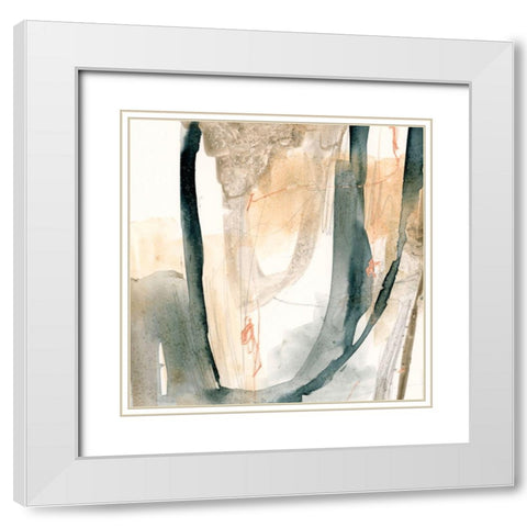 Silt Spray I White Modern Wood Framed Art Print with Double Matting by Barnes, Victoria