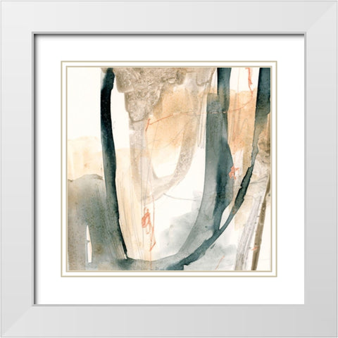 Silt Spray I White Modern Wood Framed Art Print with Double Matting by Barnes, Victoria