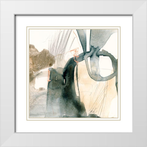 Silt Spray II White Modern Wood Framed Art Print with Double Matting by Barnes, Victoria