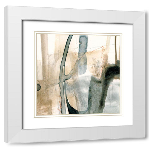 Silt Spray III White Modern Wood Framed Art Print with Double Matting by Barnes, Victoria