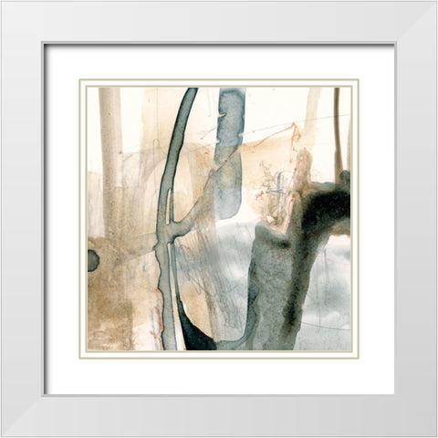 Silt Spray III White Modern Wood Framed Art Print with Double Matting by Barnes, Victoria