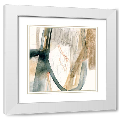 Silt Spray IV White Modern Wood Framed Art Print with Double Matting by Barnes, Victoria