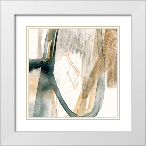 Silt Spray IV White Modern Wood Framed Art Print with Double Matting by Barnes, Victoria