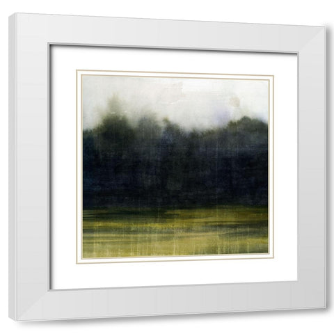 Mossy Treeline I White Modern Wood Framed Art Print with Double Matting by Popp, Grace