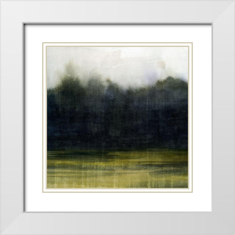 Mossy Treeline I White Modern Wood Framed Art Print with Double Matting by Popp, Grace