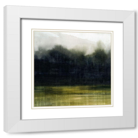 Mossy Treeline II White Modern Wood Framed Art Print with Double Matting by Popp, Grace