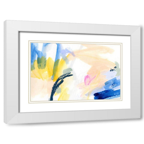 Candy Swipe I White Modern Wood Framed Art Print with Double Matting by Barnes, Victoria