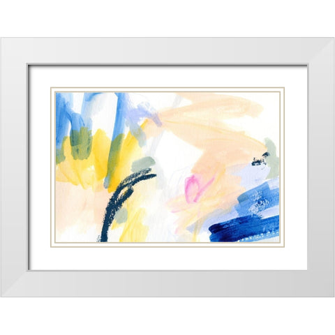 Candy Swipe I White Modern Wood Framed Art Print with Double Matting by Barnes, Victoria