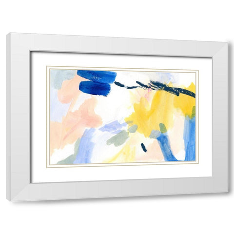 Candy Swipe II White Modern Wood Framed Art Print with Double Matting by Barnes, Victoria