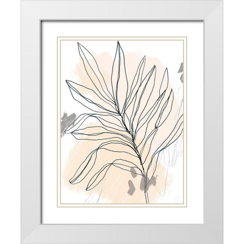 Palm Sketchbook II White Modern Wood Framed Art Print with Double Matting by Vess, June Erica
