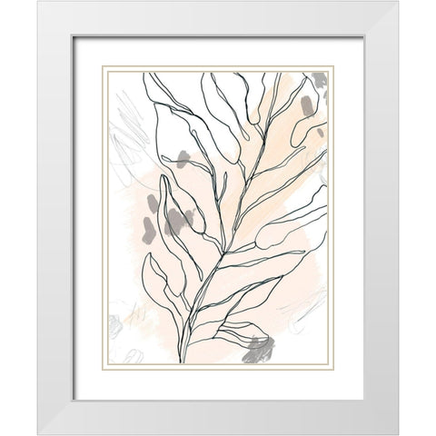 Palm Sketchbook III White Modern Wood Framed Art Print with Double Matting by Vess, June Erica