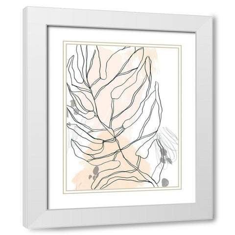 Palm Sketchbook IV White Modern Wood Framed Art Print with Double Matting by Vess, June Erica