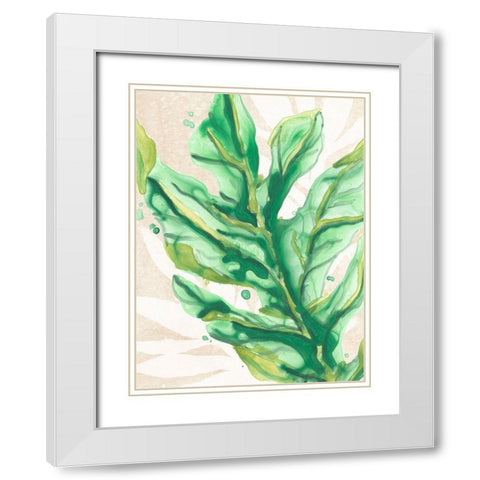 Parchment Palms IV White Modern Wood Framed Art Print with Double Matting by Vess, June Erica
