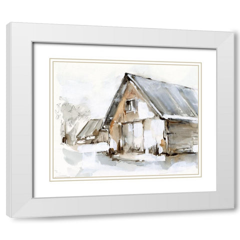 Dilapidated Barn I White Modern Wood Framed Art Print with Double Matting by Harper, Ethan