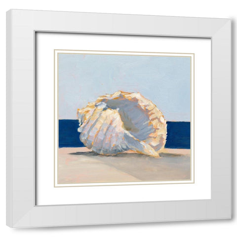 Shell By the Shore II White Modern Wood Framed Art Print with Double Matting by Harper, Ethan
