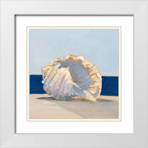 Shell By the Shore II White Modern Wood Framed Art Print with Double Matting by Harper, Ethan