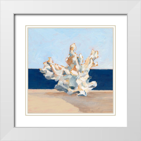 Coral By the Shore IV White Modern Wood Framed Art Print with Double Matting by Harper, Ethan