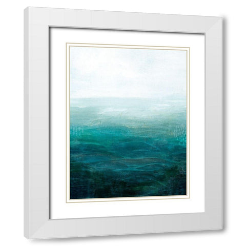 Drifting Sea I White Modern Wood Framed Art Print with Double Matting by Popp, Grace