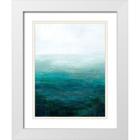 Drifting Sea I White Modern Wood Framed Art Print with Double Matting by Popp, Grace