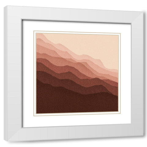 Gradient Scape I White Modern Wood Framed Art Print with Double Matting by Borges, Victoria