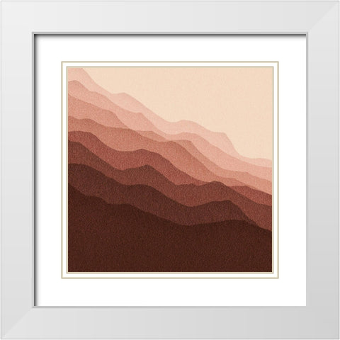 Gradient Scape I White Modern Wood Framed Art Print with Double Matting by Borges, Victoria