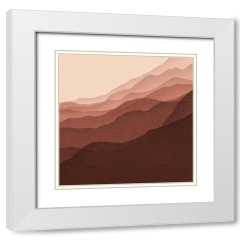 Gradient Scape II White Modern Wood Framed Art Print with Double Matting by Borges, Victoria