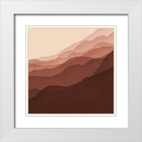 Gradient Scape II White Modern Wood Framed Art Print with Double Matting by Borges, Victoria