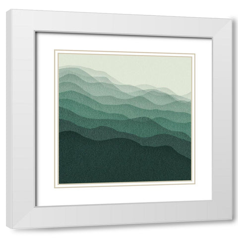 Gradient Scape III White Modern Wood Framed Art Print with Double Matting by Borges, Victoria